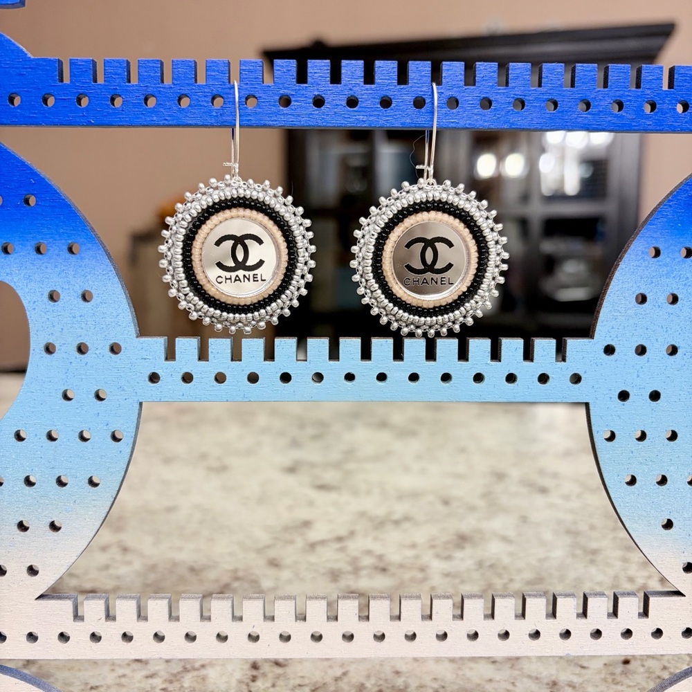 Handmade Beaded Statement Earrings